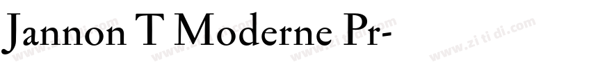 Jannon T Moderne Pr字体转换